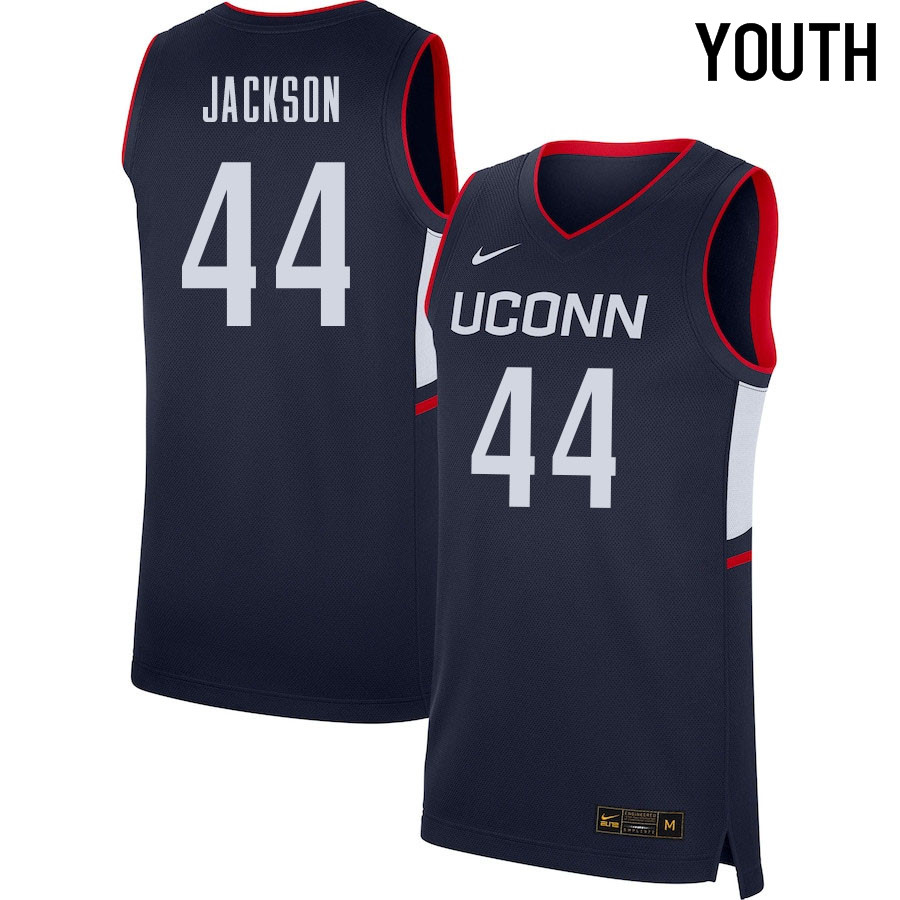 2021 Youth #44 Andre Jackson Uconn Huskies College Basketball Jerseys Sale-Navy